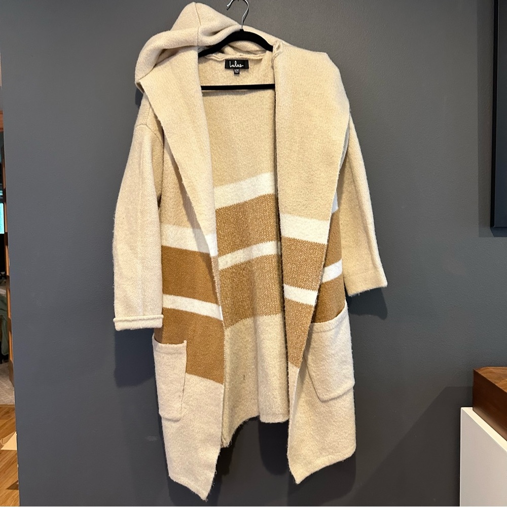 Lulu's Cream Hooded Cardigan